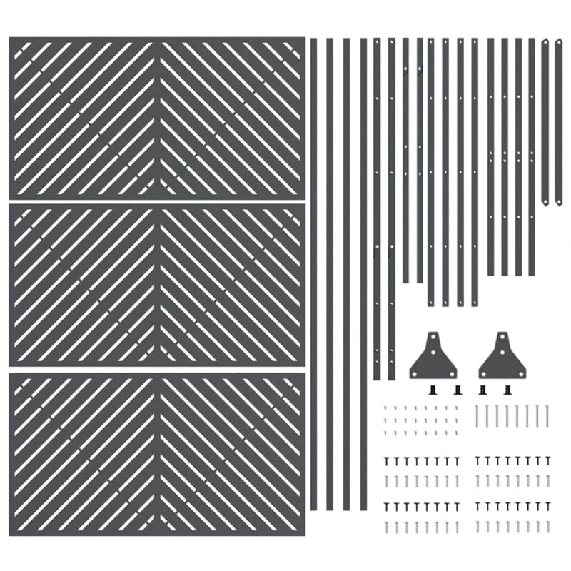 Ekran prywatności Antracyt 100 x 50 x 180 cm Stal