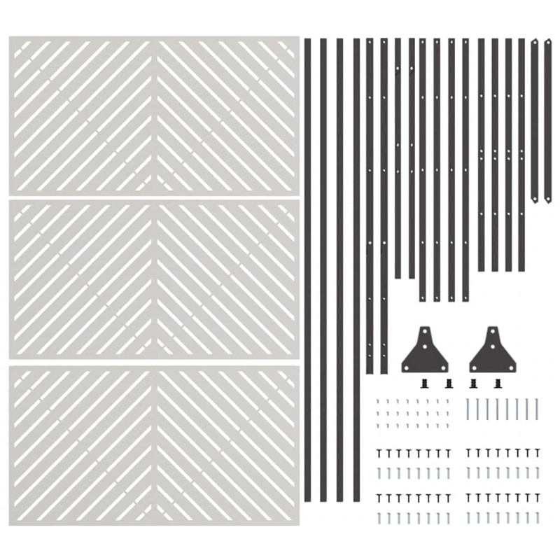Ekran prywatności Szary 100 x 50 x 180 cm Stal