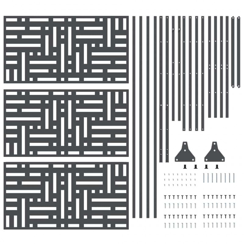 Ekran prywatności Antracyt 100 x 50 x 180 cm Stal