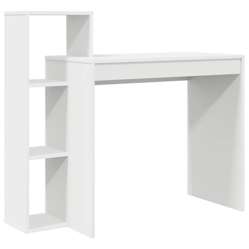 Biurko z półką Biały 100 x 40 x 90 cm Materiał drewnopochodny