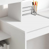 Biurko z półką Biały 100 x 40 x 90 cm Materiał drewnopochodny