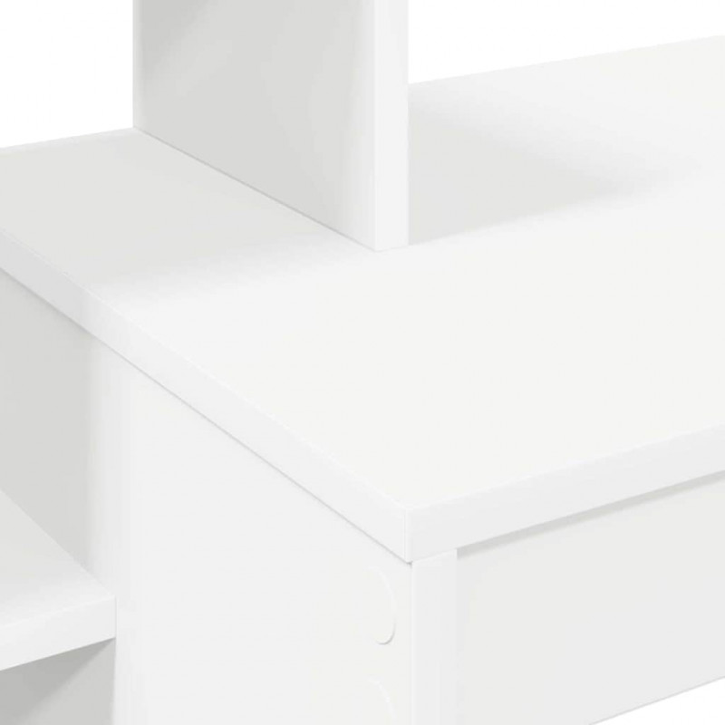 Biurko z półką Biały 100 x 40 x 90 cm Materiał drewnopochodny