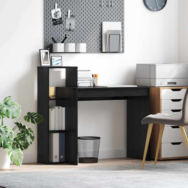 Biurko Czarny Dąb 100 x 40 x 90 cm Materiał drewnopochodny