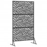 Ekran prywatności Czarny 100 x 50 x 180 cm Stal