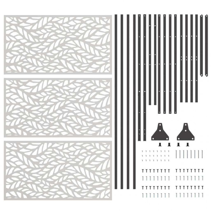 Ekran prywatności Szary 100 x 50 x 180 cm Stal