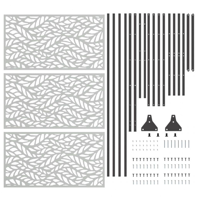 Ekran prywatności Szary 100 x 50 x 180 cm Stal