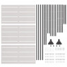 Ekran prywatności Szary 100 x 50 x 180 cm Stal
