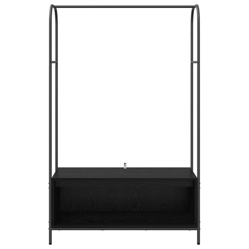 Wieszak na Ubrania z przechowywaniem Czarny 100 x 44 x 160 cm