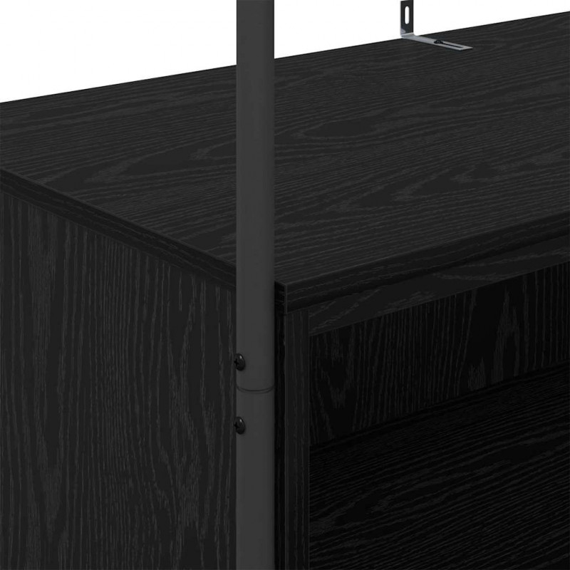 Wieszak na Ubrania z przechowywaniem Czarny 100 x 44 x 160 cm