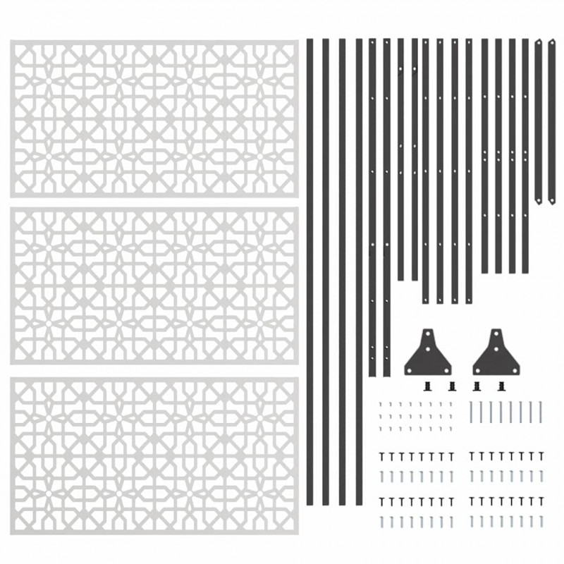 Ekran prywatności Szary 100 x 50 x 180 cm Stal