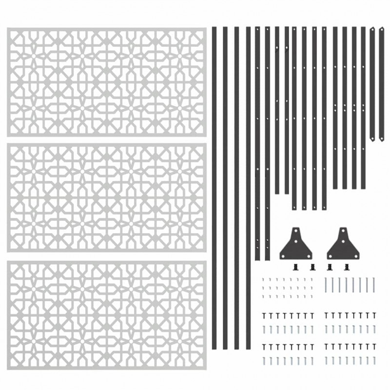 Ekran prywatności Szary 100 x 50 x 180 cm Stal