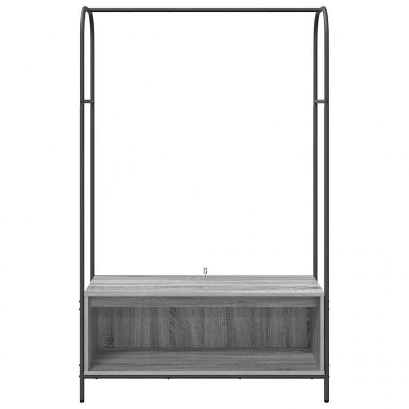 Wieszak na Ubrania z przechowywaniem Szary 100 x 44 x 160 cm