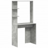 Biurko z półką Betonowy szary 78,5 x 37 x 154,5 cm