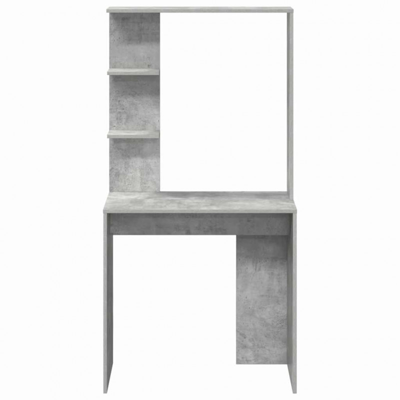 Biurko z półką Betonowy szary 78,5 x 37 x 154,5 cm