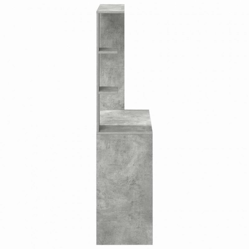 Biurko z półką Betonowy szary 78,5 x 37 x 154,5 cm