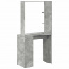 Biurko z półką Betonowy szary 78,5 x 37 x 154,5 cm