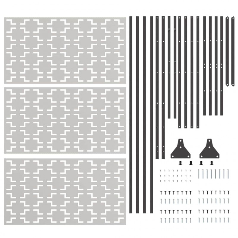 Ekran prywatności Szary 100 x 50 x 180 cm Stal