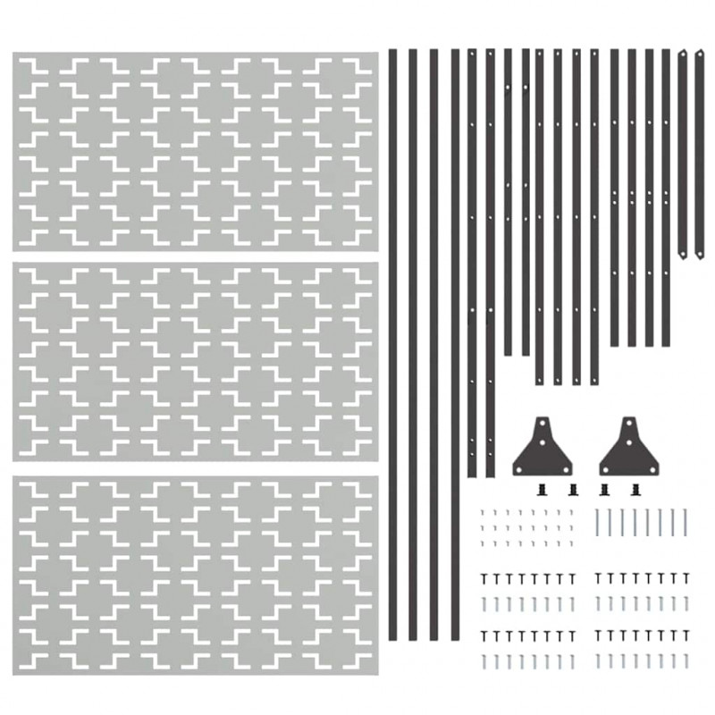 Ekran prywatności Szary 100 x 50 x 180 cm Stal