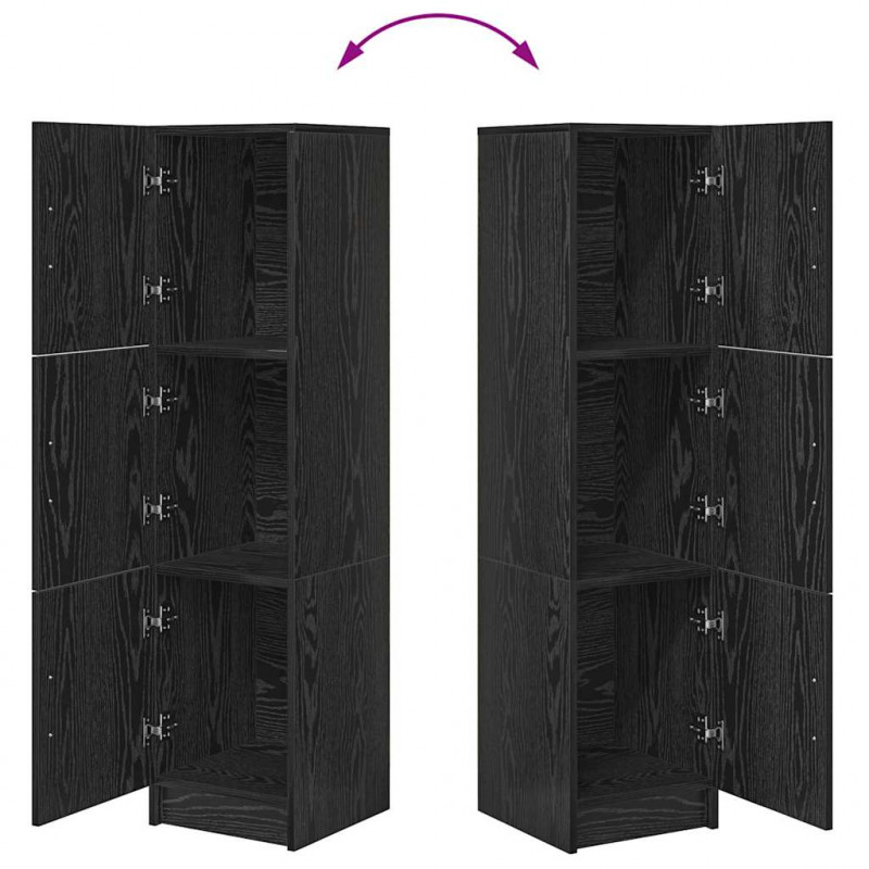 Highboard Czarny Dąb 31.5 x 32 x 122.5 cm