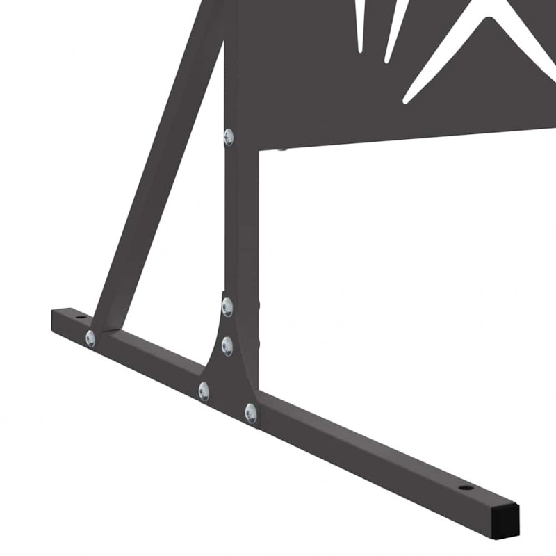 Ekran prywatności Czarny 100 x 50 x 180 cm Stal