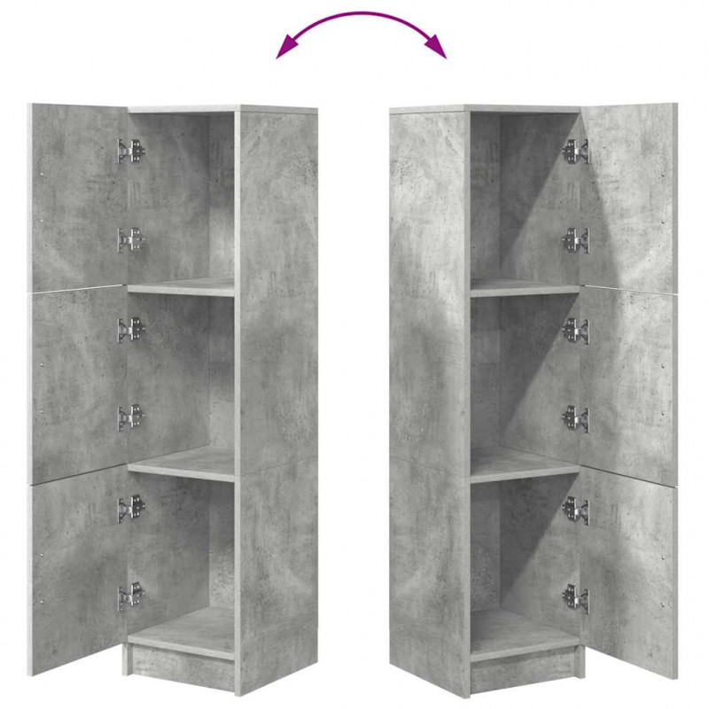 Highboard Betonowy szary 31.5 x 32 x 122.5 cm