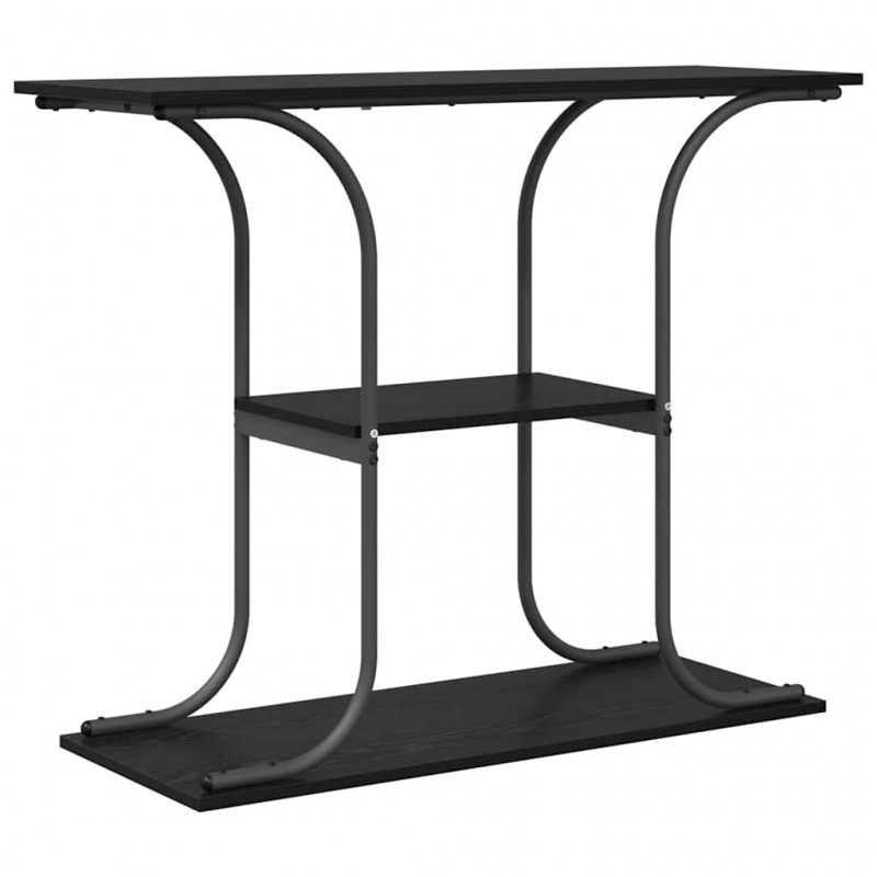 Konsola Czarny Dąb 101 x 35 x 80,5 cm Materiał drewnopochodny