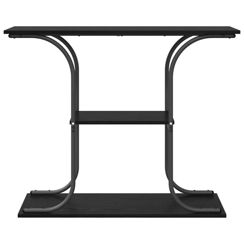 Konsola Czarny Dąb 101 x 35 x 80,5 cm Materiał drewnopochodny