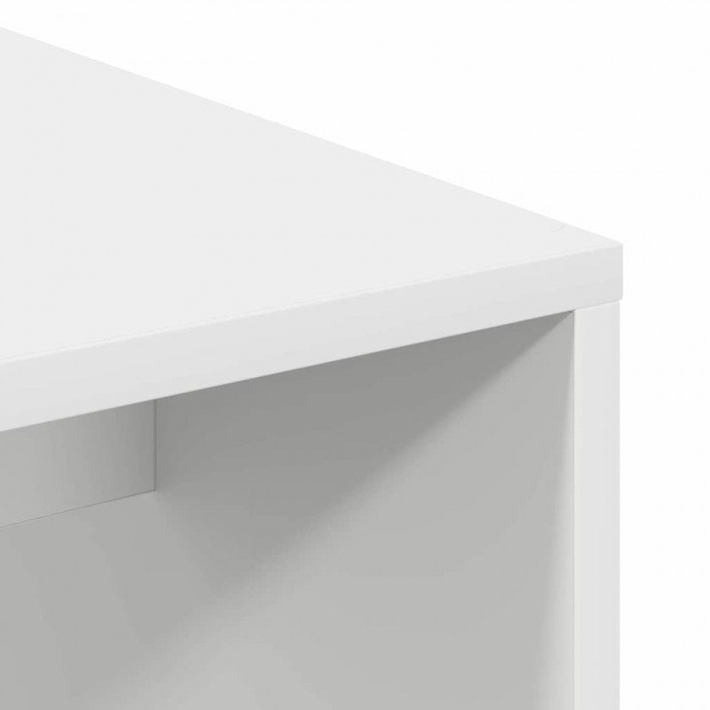 Biurko z półką Biały 102 x 50 x 124 cm Materiał drewnopochodny