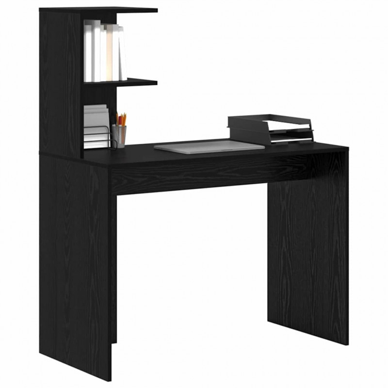 Biurko Czarny Dąb 102 x 50 x 124 cm Materiał drewnopochodny