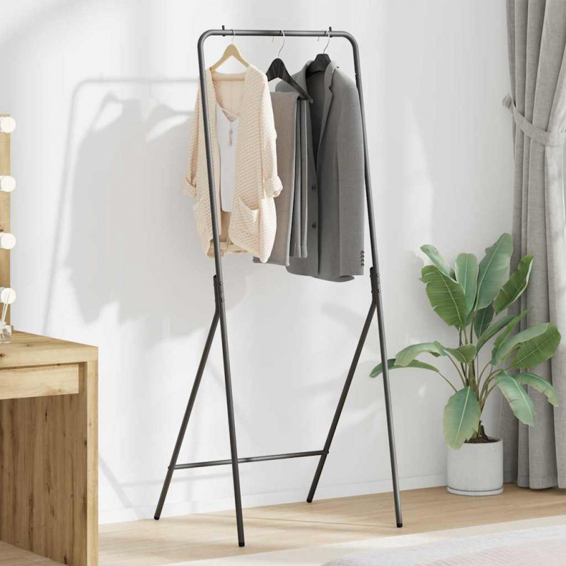 Wieszak na Ubrania Czarny 60 x 53 x 155 cm Stal