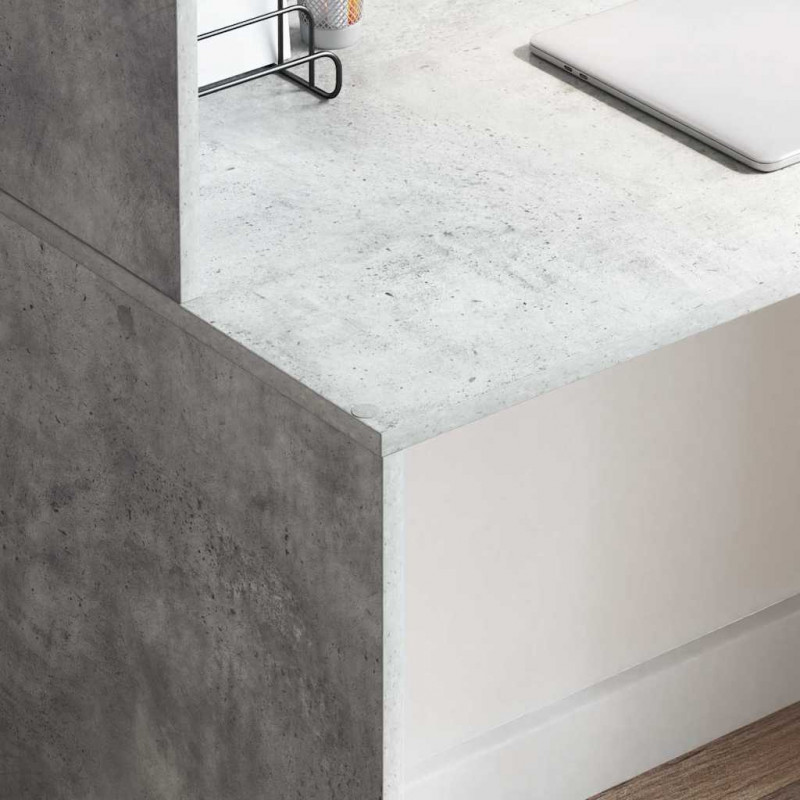 Biurko Betonowy szary 102 x 50 x 124 cm Materiał drewnopochodny