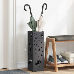 Stojak na parasol Czarny 15,5 x 15,5 x 49 cm Metal
