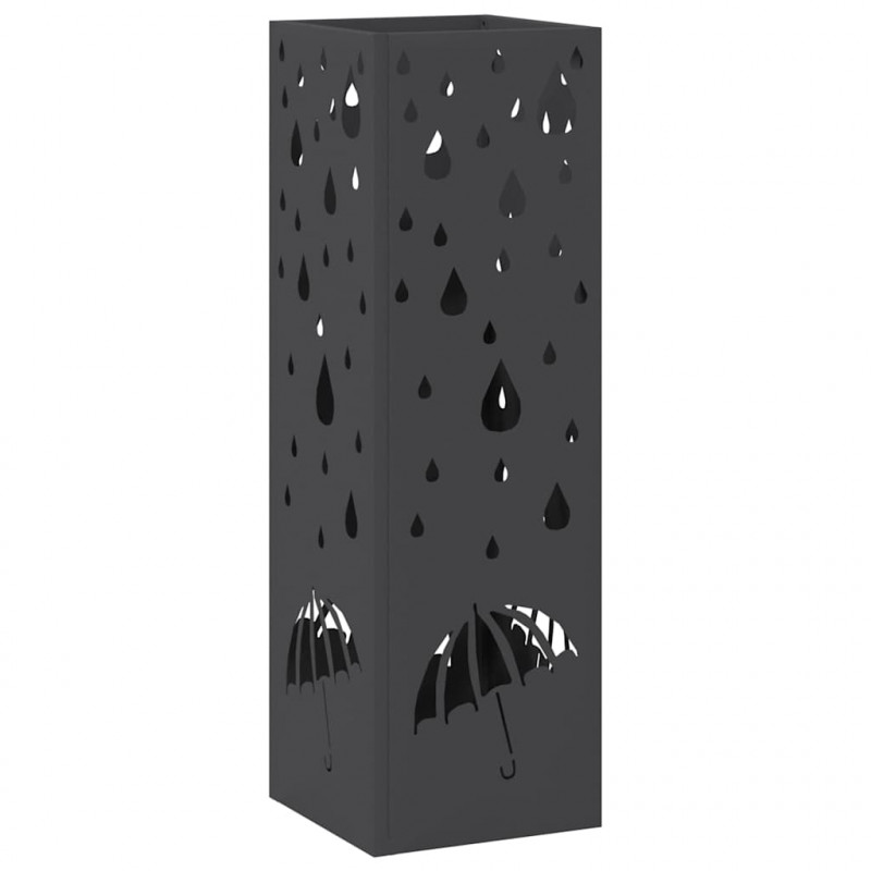 Stojak na parasol Czarny 15,5 x 15,5 x 49 cm Metal