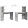 Biurko Betonowy szary 102 x 50 x 124 cm Materiał drewnopochodny