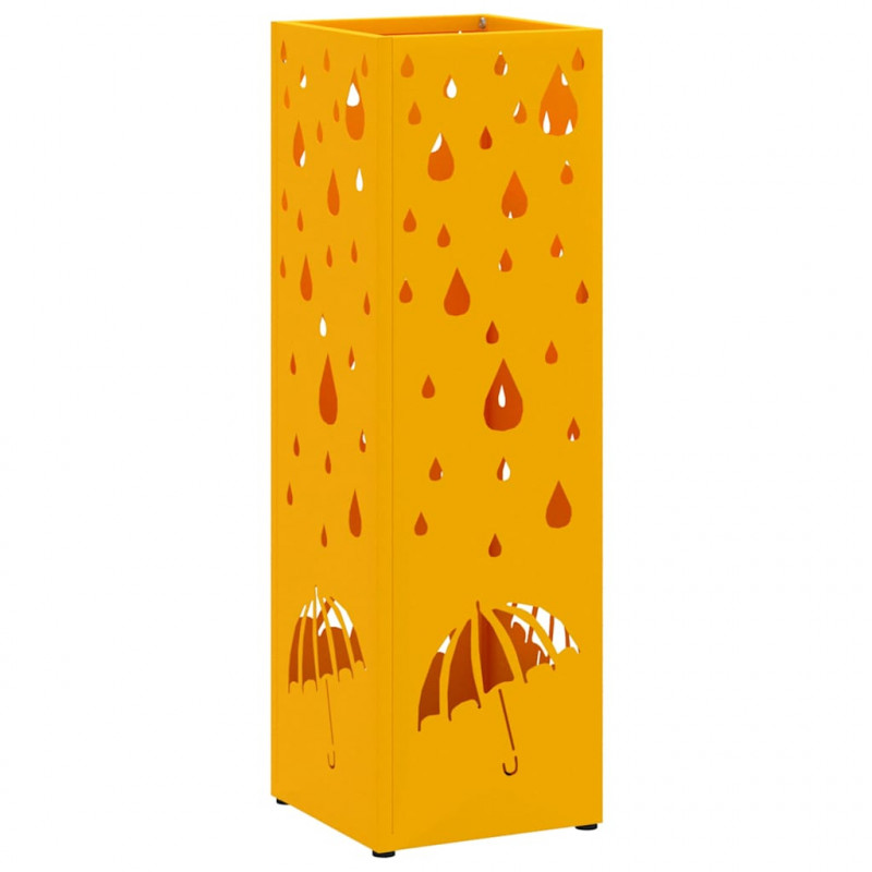 Stojak na parasol Musztardowy 15,5 x 15,5 x 49 cm Metal