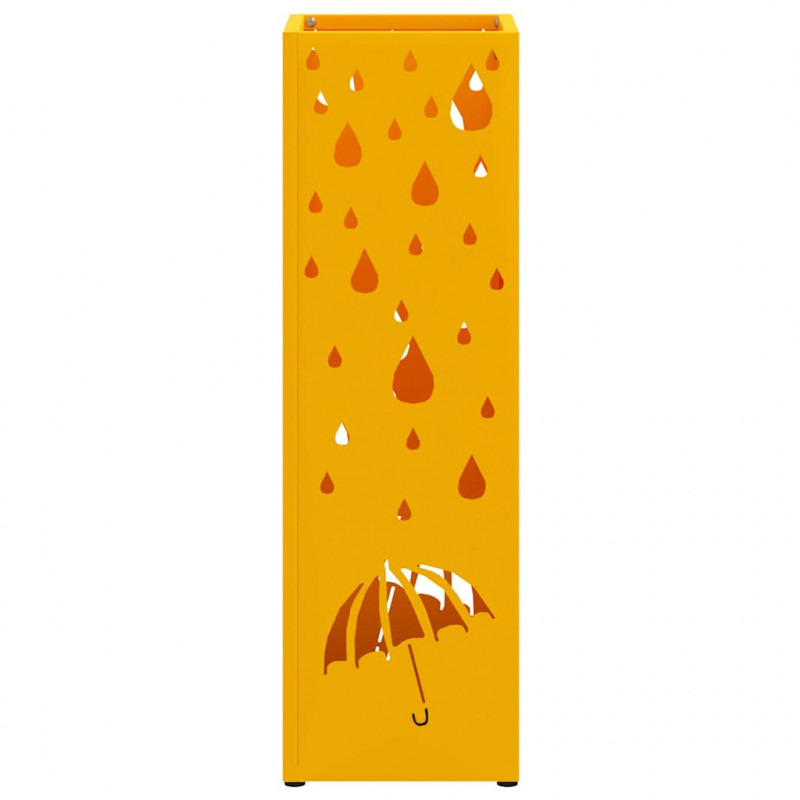 Stojak na parasol Musztardowy 15,5 x 15,5 x 49 cm Metal