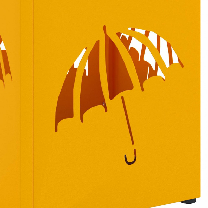 Stojak na parasol Musztardowy 15,5 x 15,5 x 49 cm Metal