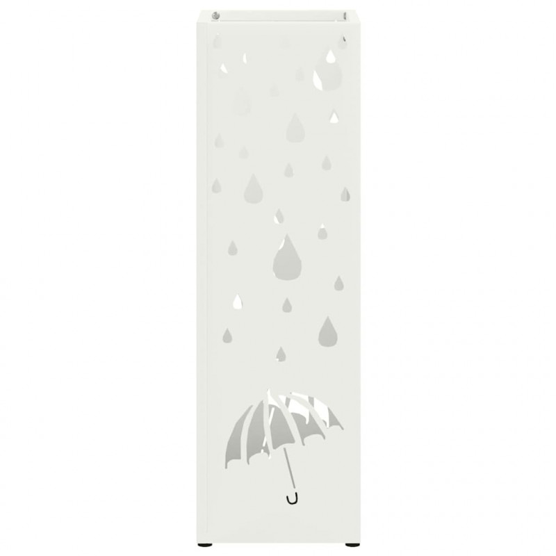 Stojak na parasol Biały 15,5 x 15,5 x 49 cm Metal