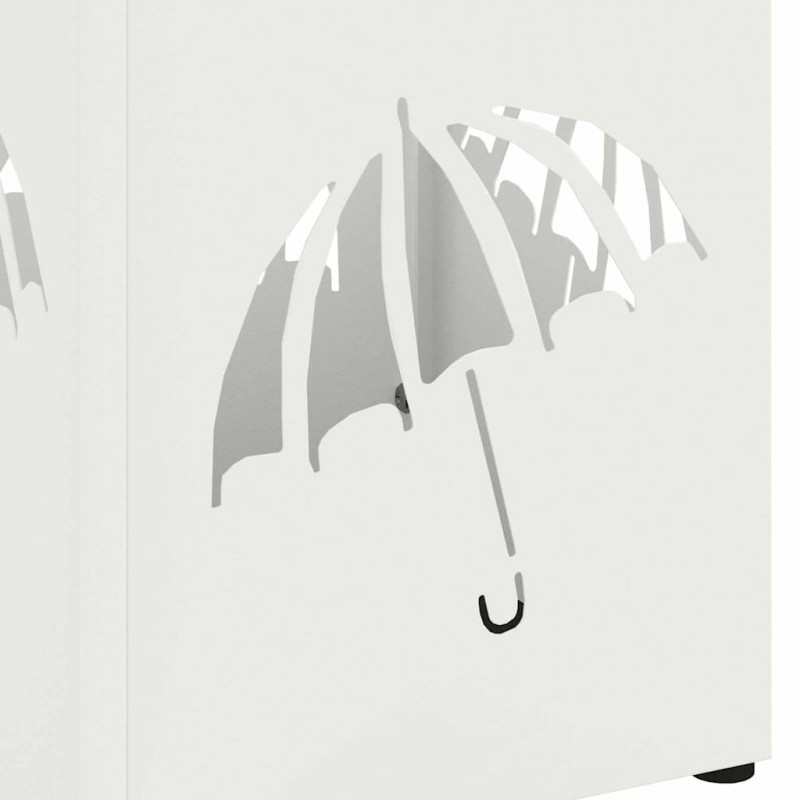 Stojak na parasol Biały 15,5 x 15,5 x 49 cm Metal
