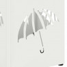 Stojak na parasol Biały 15,5 x 15,5 x 49 cm Metal