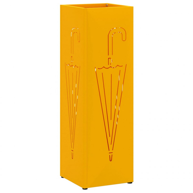 Stojak na parasol Musztardowy 15,5 x 15,5 x 49 cm Metal