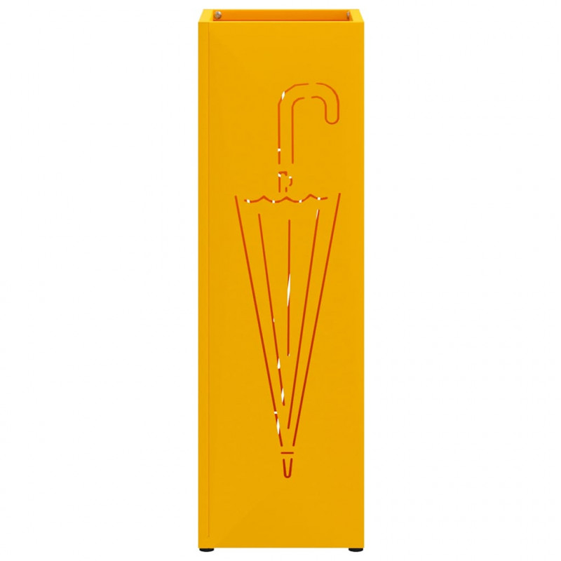 Stojak na parasol Musztardowy 15,5 x 15,5 x 49 cm Metal
