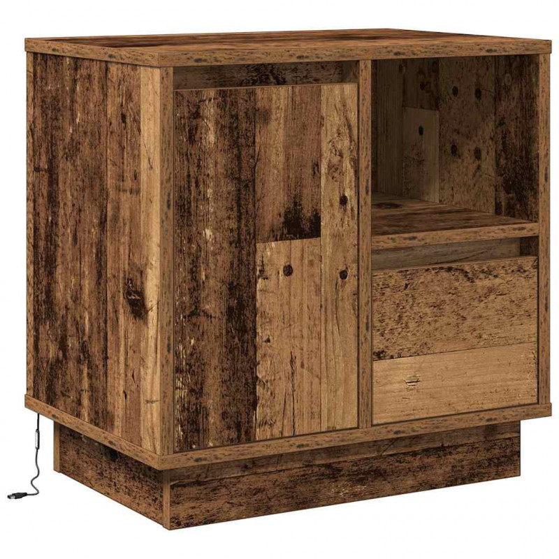 Szafka Nocna z szufladą 2 pcs Stare drewno 50 x 34,5 x 50 cm