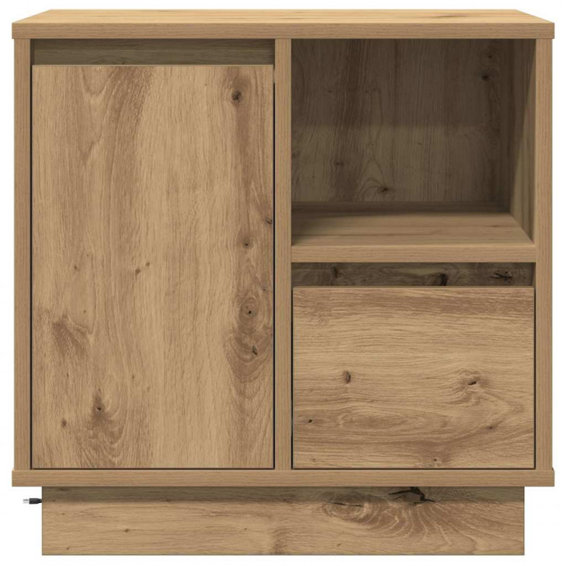 Szafka Nocna 2 pcs Dąb rzemieślniczy 50 x 34,5 x 50 cm