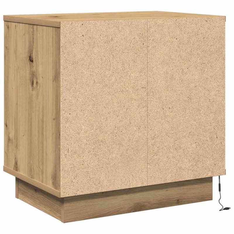 Szafka Nocna 2 pcs Dąb rzemieślniczy 50 x 34,5 x 50 cm