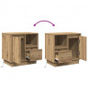 Szafka Nocna 2 pcs Dąb rzemieślniczy 50 x 34,5 x 50 cm