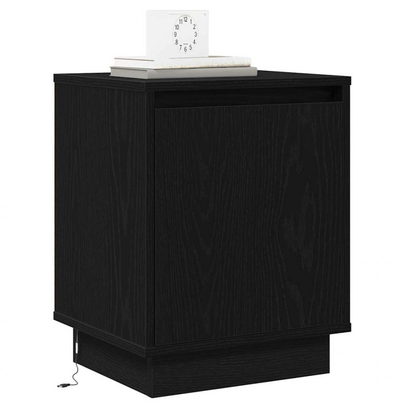 Szafka Nocna 2 pcs Czarny Dąb 39 x 34,5 x 50 cm