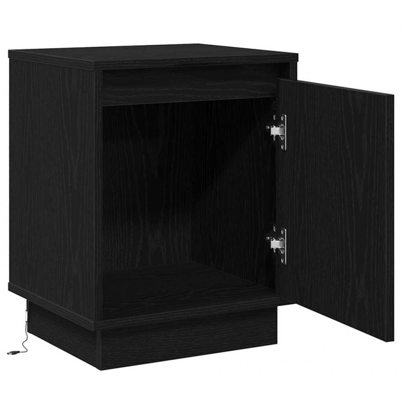 Szafka Nocna 2 pcs Czarny Dąb 39 x 34,5 x 50 cm