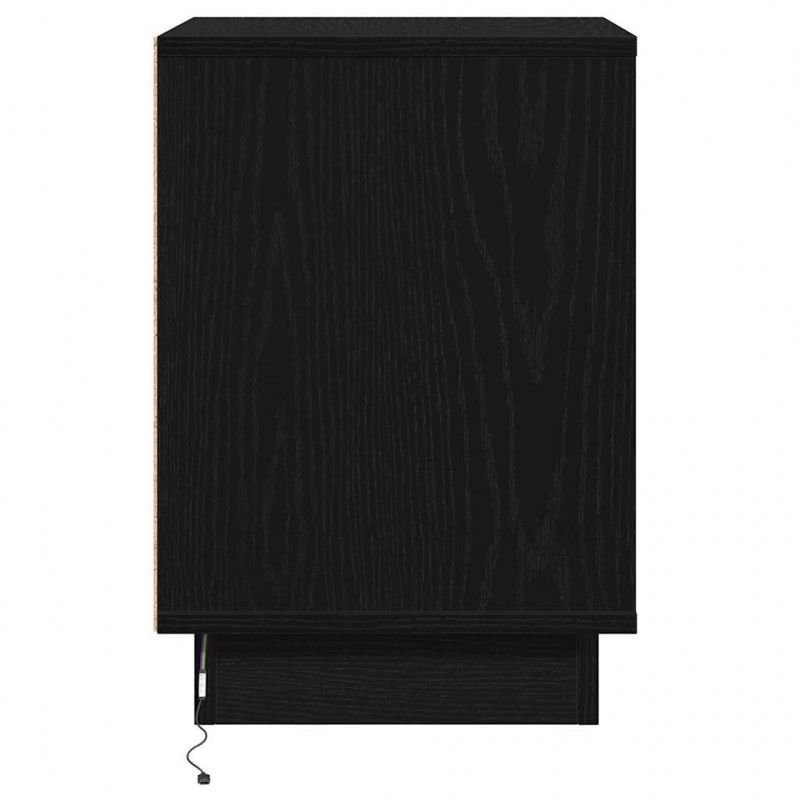 Szafka Nocna 2 pcs Czarny Dąb 39 x 34,5 x 50 cm