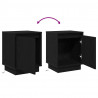 Szafka Nocna 2 pcs Czarny Dąb 39 x 34,5 x 50 cm